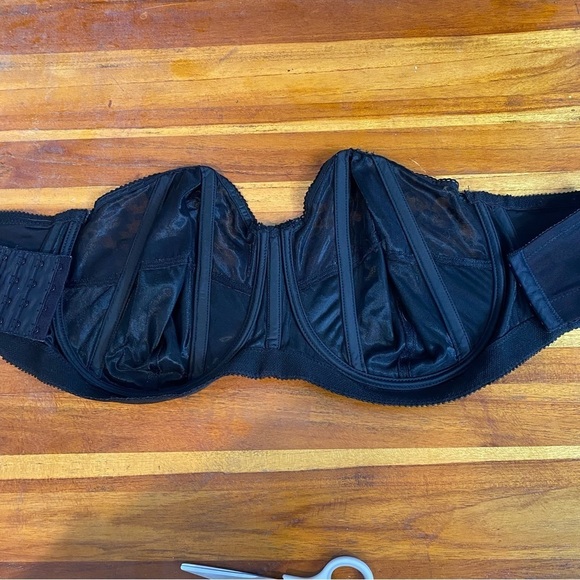 GODDESS Women's Plus Size 44DD Black Adelaide Underwire Strapless Bra - Picture 7 of 8